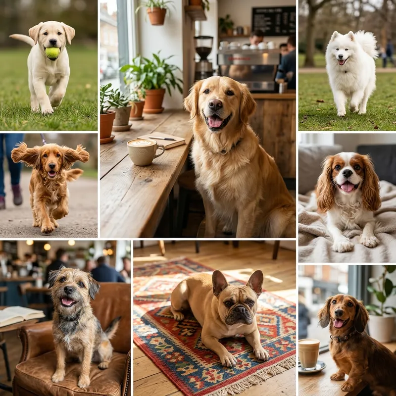 Dogs enjoying The Liberty Kitchen and Seaton Park